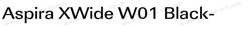 Aspira XWide W01 Black字体转换
